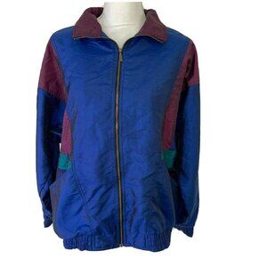 California Legend Jacket Womens Size Medium M Vintage Color Block Windbreaker